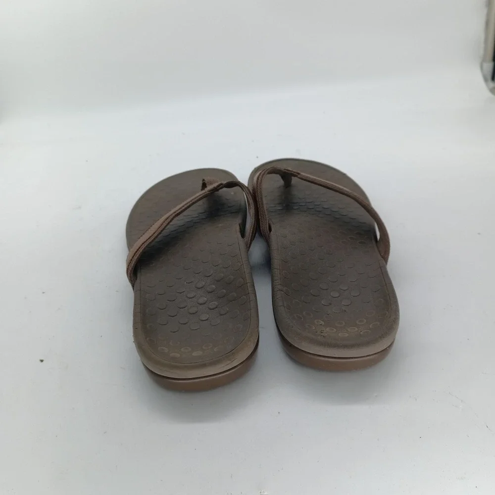 Vionic Womens Brown Orthotic Flip Flop Sandals Thong Comfort Shoes Size 10 s8